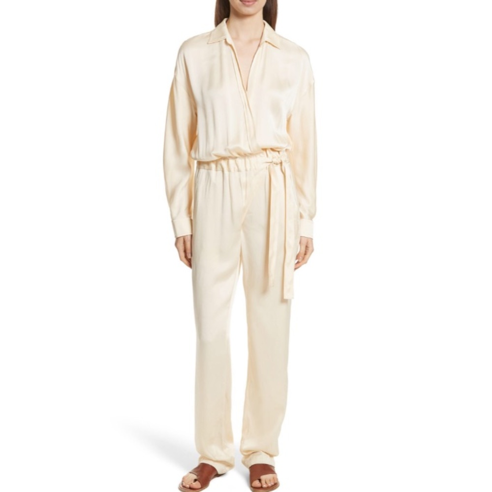 Cross Front Jumpsuit - Vince - Buttercream